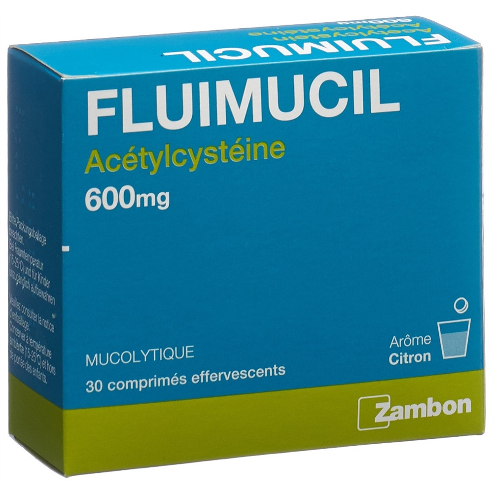 FLUIMUCIL cpr eff 600 mg adult citron 30 pce