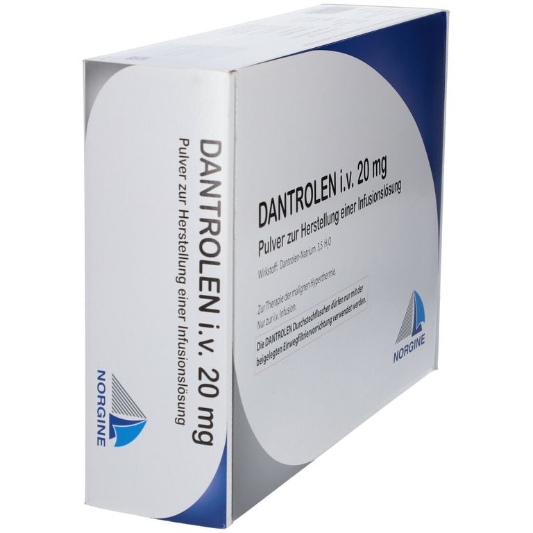 DANTROLEN subst sèche 20 mg amp 12 pce