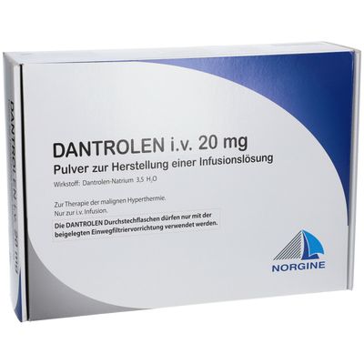 DANTROLEN subst sèche 20 mg amp 12 pce
