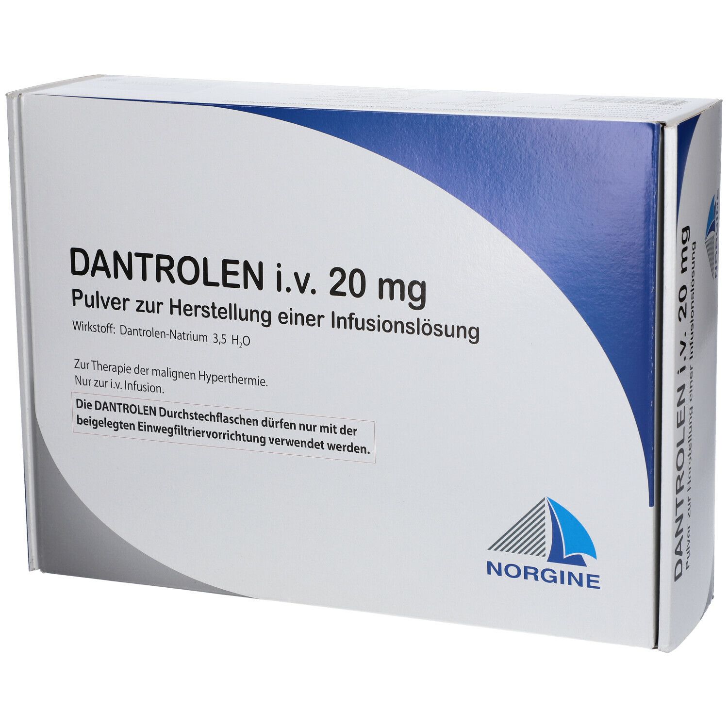 DANTROLEN subst sèche 20 mg amp 36 pce