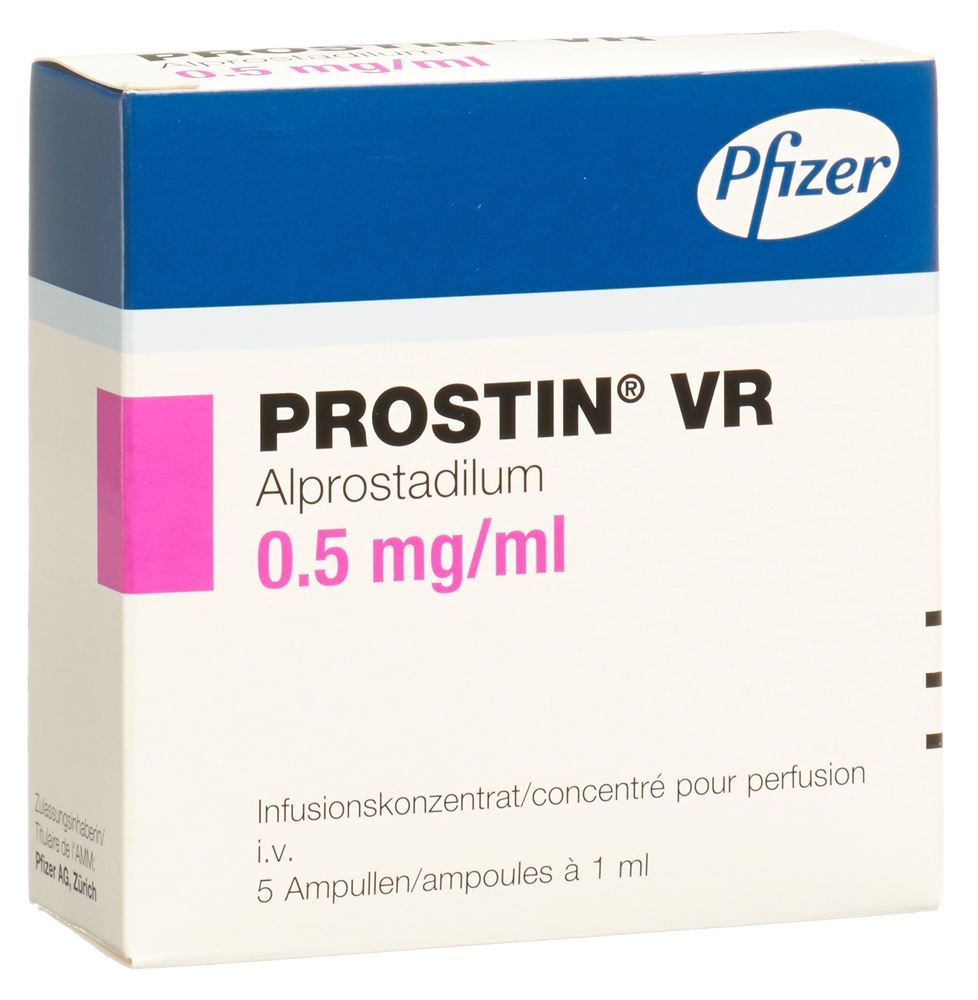 PROSTIN VR conc perf 500 mcg/ml 5 amp 1 ml