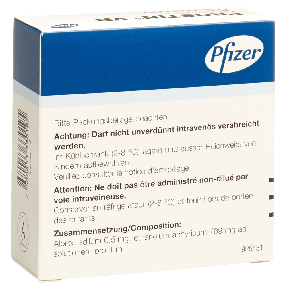 PROSTIN VR conc perf 500 mcg/ml 5 amp 1 ml