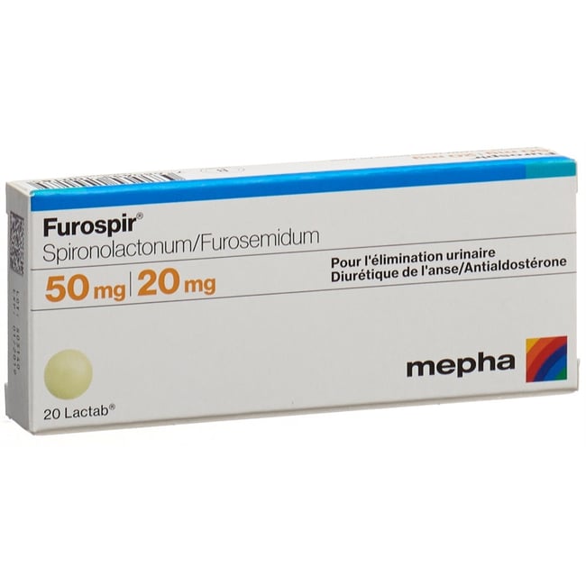 FUROSPIR Lactab 50mg/20mg 20 pce