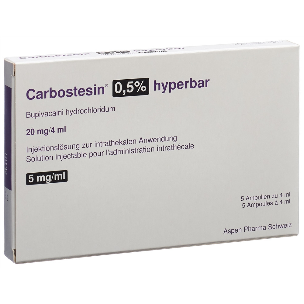 CARBOSTESIN 0.5% hyperbare 20 mg/4ml 5 amp 4 ml