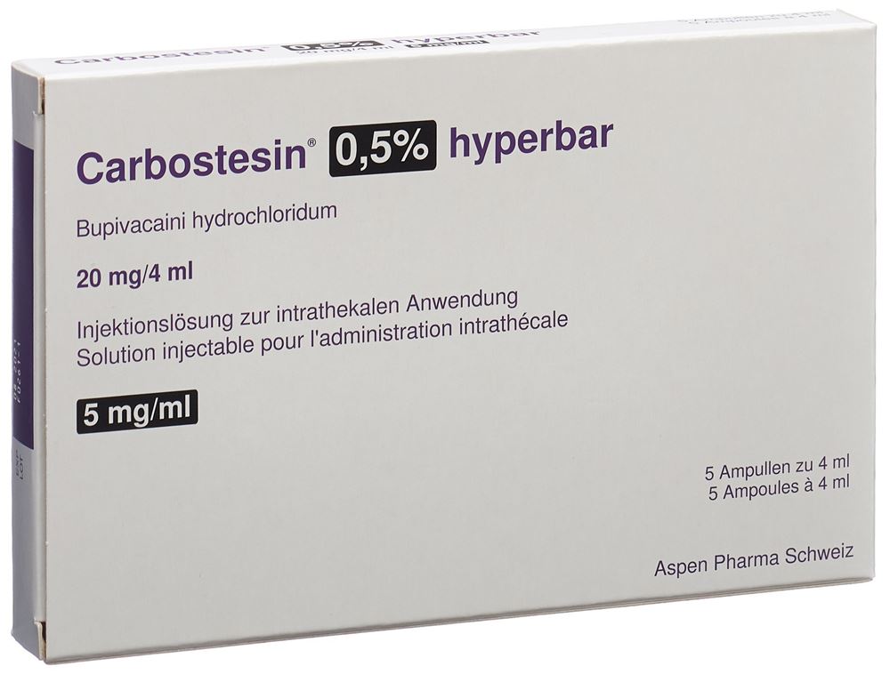 CARBOSTESIN 0.5% hyperbare 20 mg/4ml 5 amp 4 ml