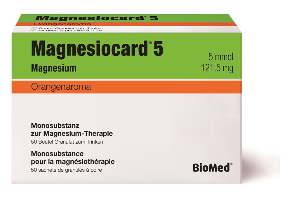 Magnesiocard 5 Orange, Granulat zur Herstellung einer Lösung zum Einnehmen