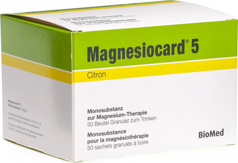 MAGNESIOCARD gran 5 mmol citron sach 50 pce