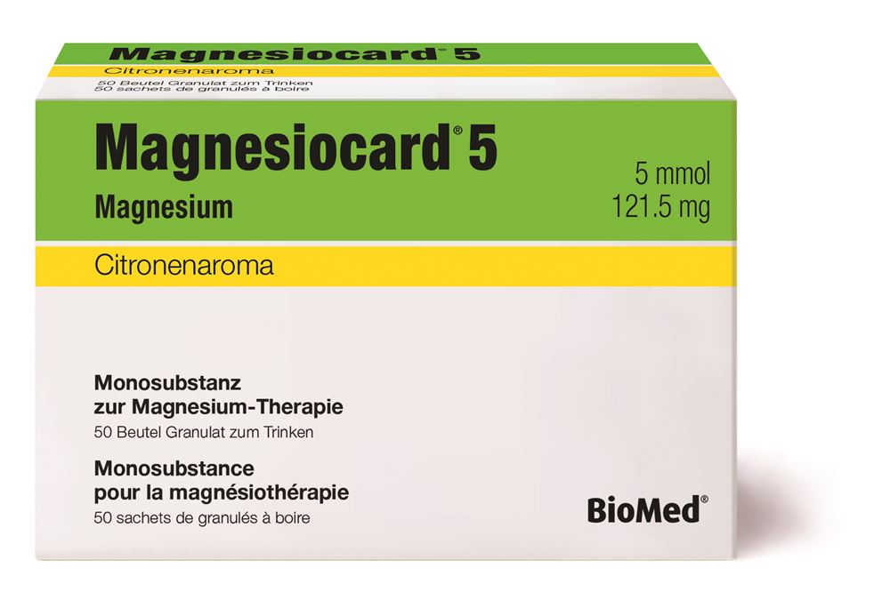 Magnesiocard 5 Citron, Granulat zur Herstellung einer Lösung zum Einnehmen