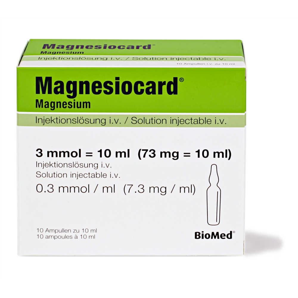 MAGNESIOCARD sol inj 3 mmol/10ml i.v. 10 amp 10 ml