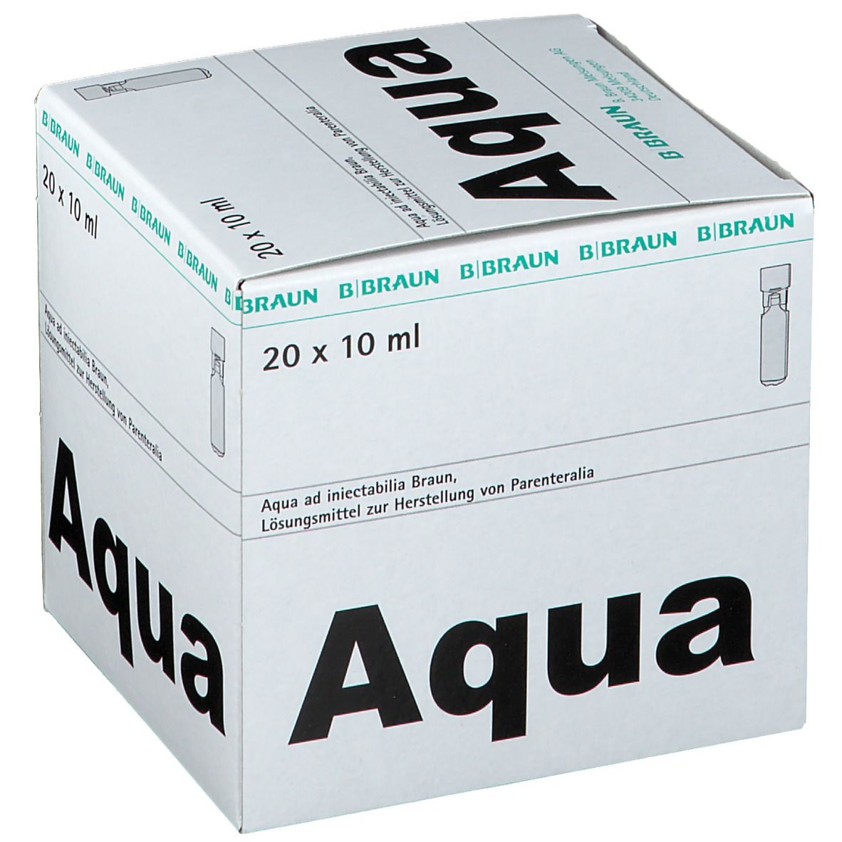 AQUA AD INJ Braun sol inj 10ml Minipl conn 20 pce
