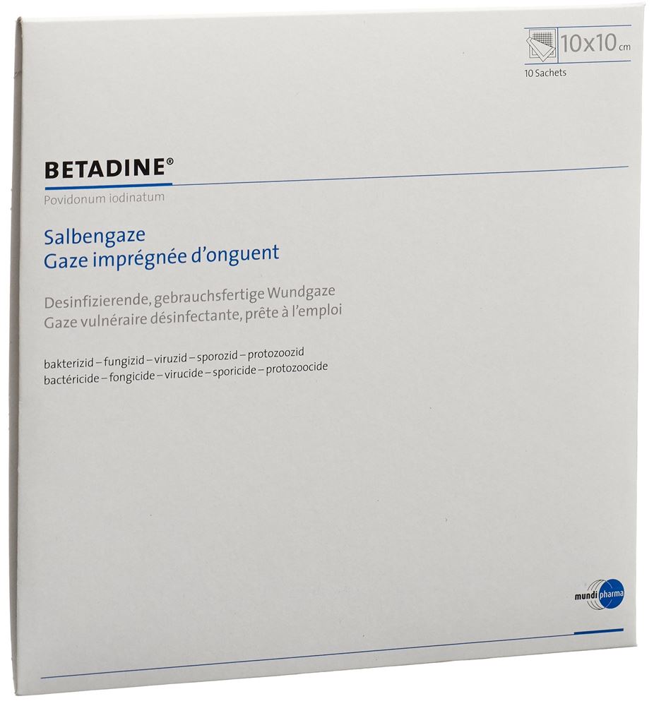 Betadine, Salbengaze