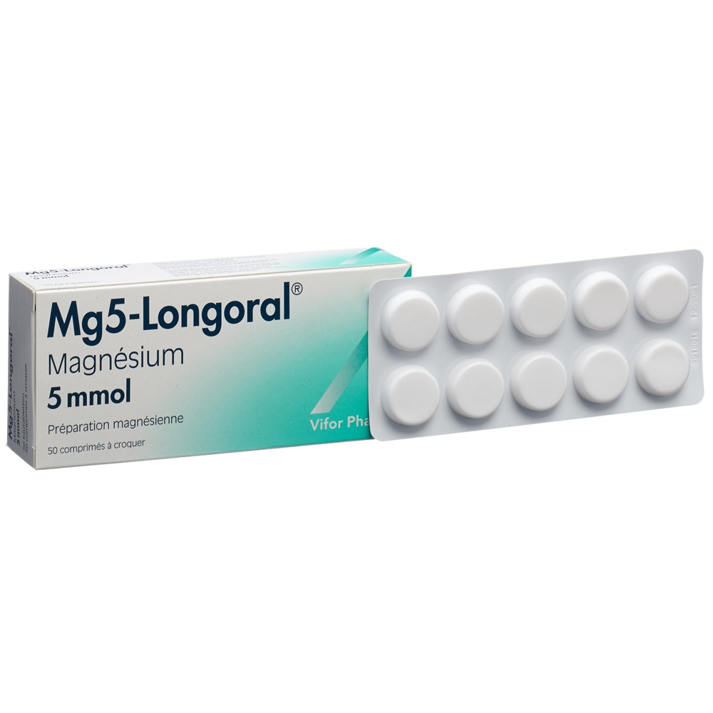 MG5-LONGORAL cpr croquer 5 mmol 50 pce