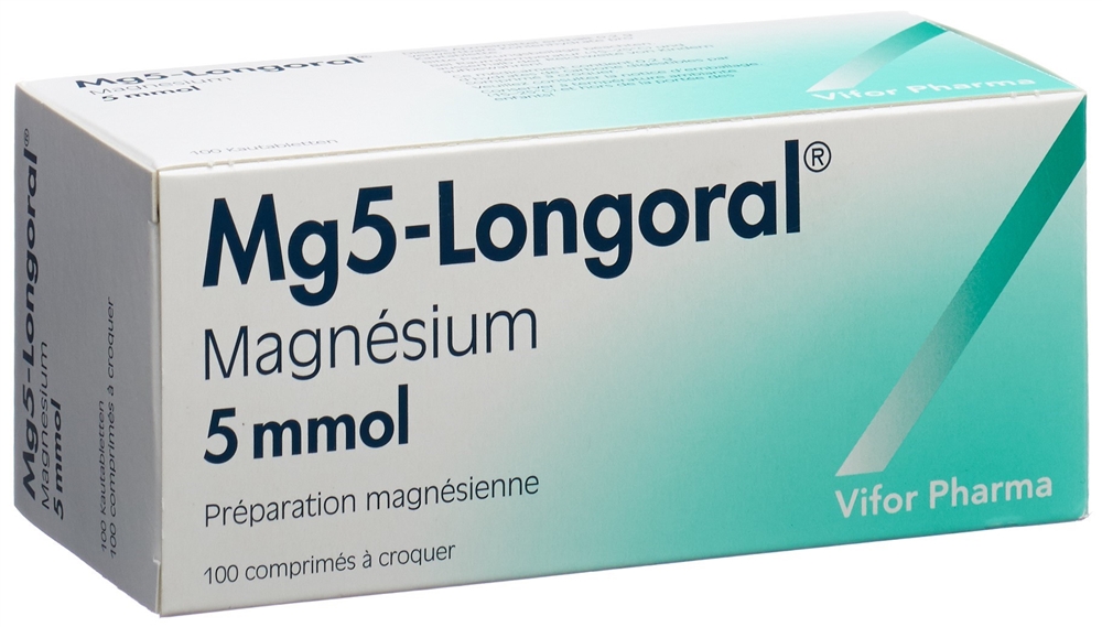 MG5-LONGORAL cpr croquer 5 mmol 100 pce