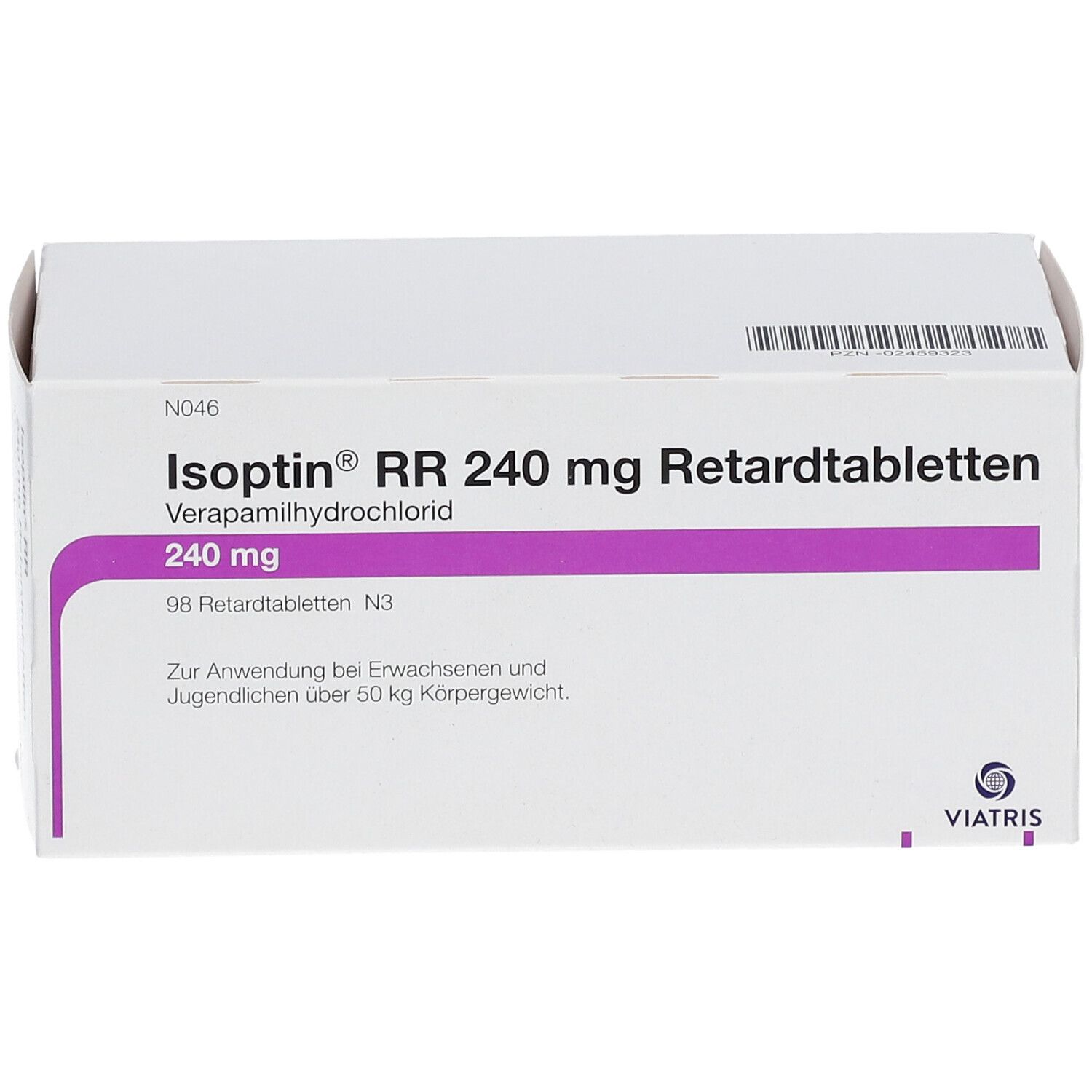ISOPTIN RR retard cpr pell ret 240 mg 100 pce