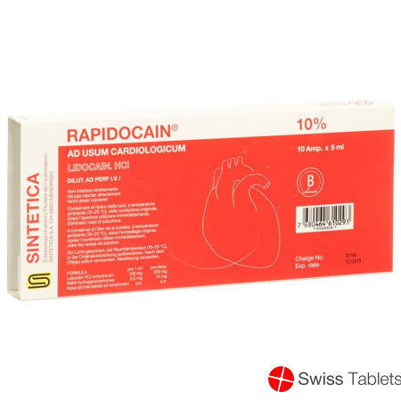 RAPIDOCAIN Cardio 10% 500 mg/5ml 10 amp 5 ml