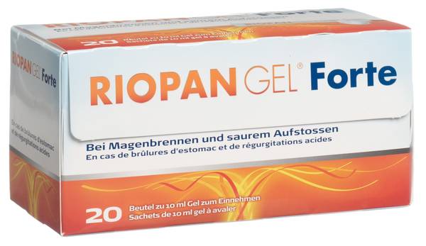 RIOPAN GEL Forte 1600 mg 20 sach 10 ml