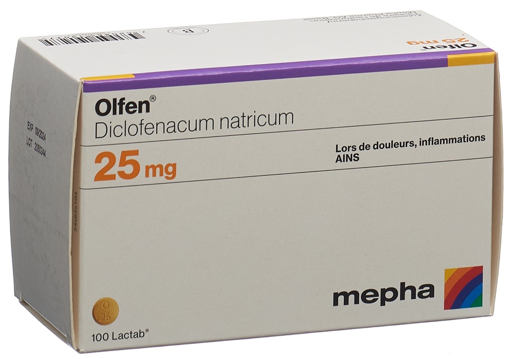 OLFEN Lactab 25 mg 100 pce