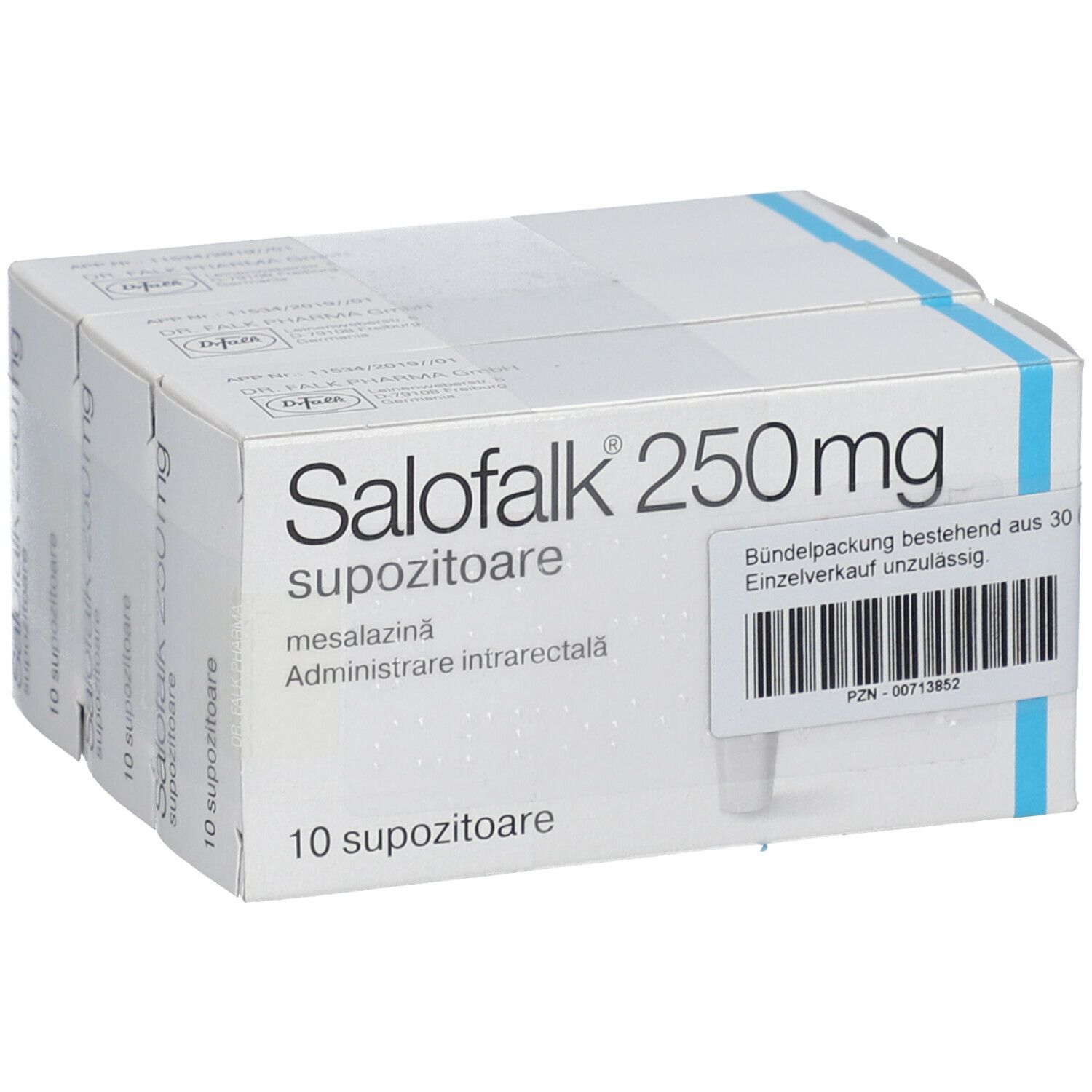SALOFALK supp 250 mg 30 pce