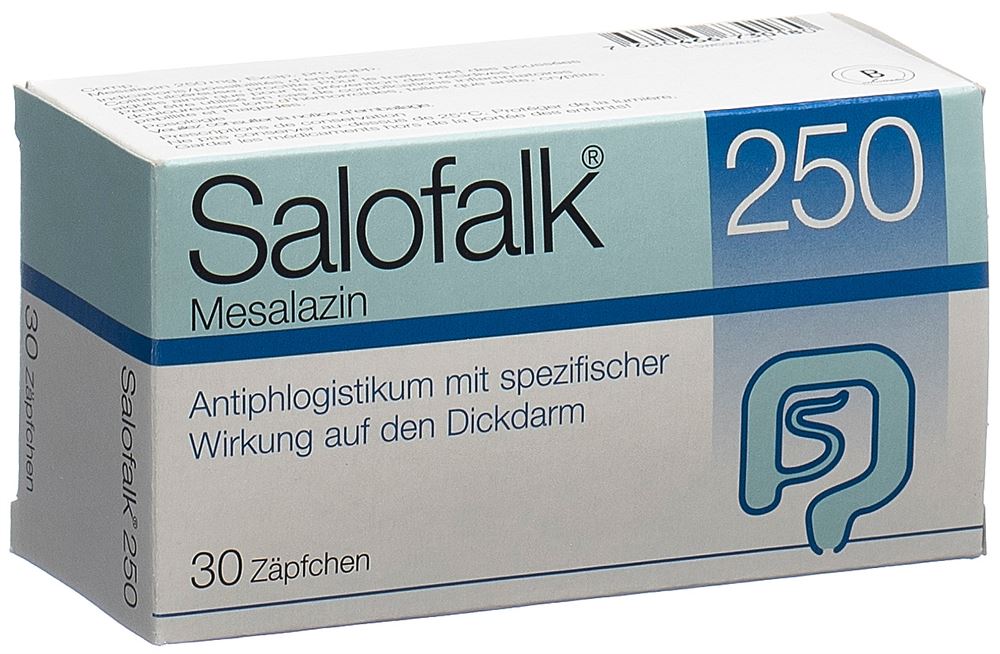 SALOFALK supp 250 mg 30 pce