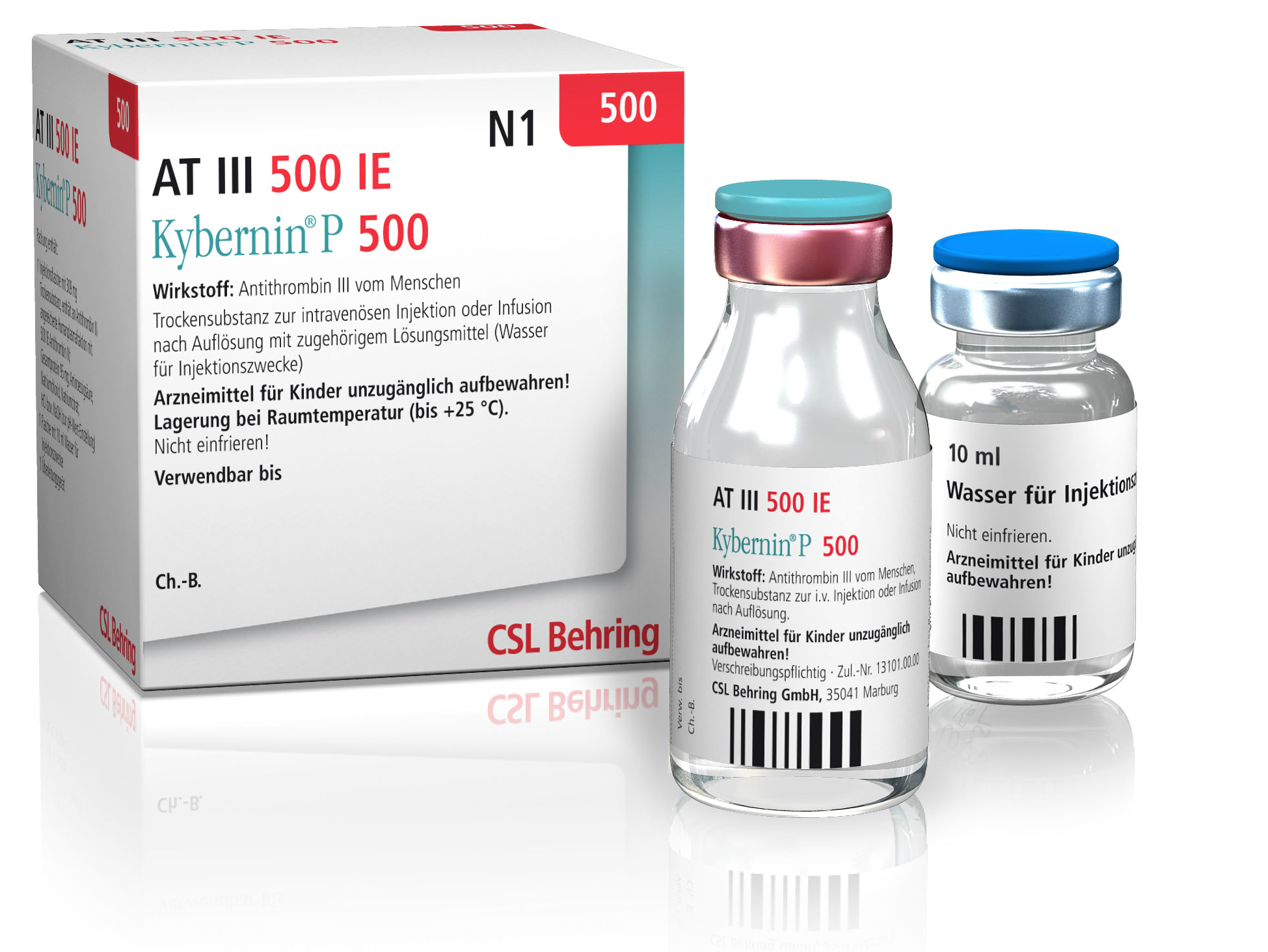 KYBERNIN P subst sèche 500 UI c solv fl