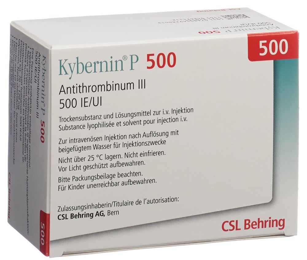 Kybernin P 500, Pulver und Lösungsmittel zur Herstellung einer Injektions-/Infusionslösung