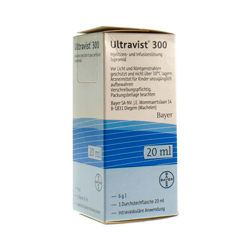 ULTRAVIST sol inj 300 mg/ml 20ml fl 20 ml