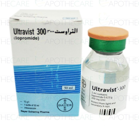 ULTRAVIST sol inj 300 mg/ml 50ml fl 50 ml