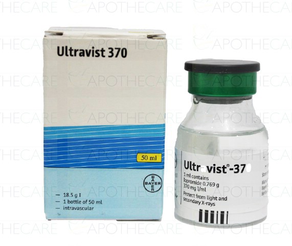 ULTRAVIST sol inj 370 mg/ml 200ml fl 200 ml
