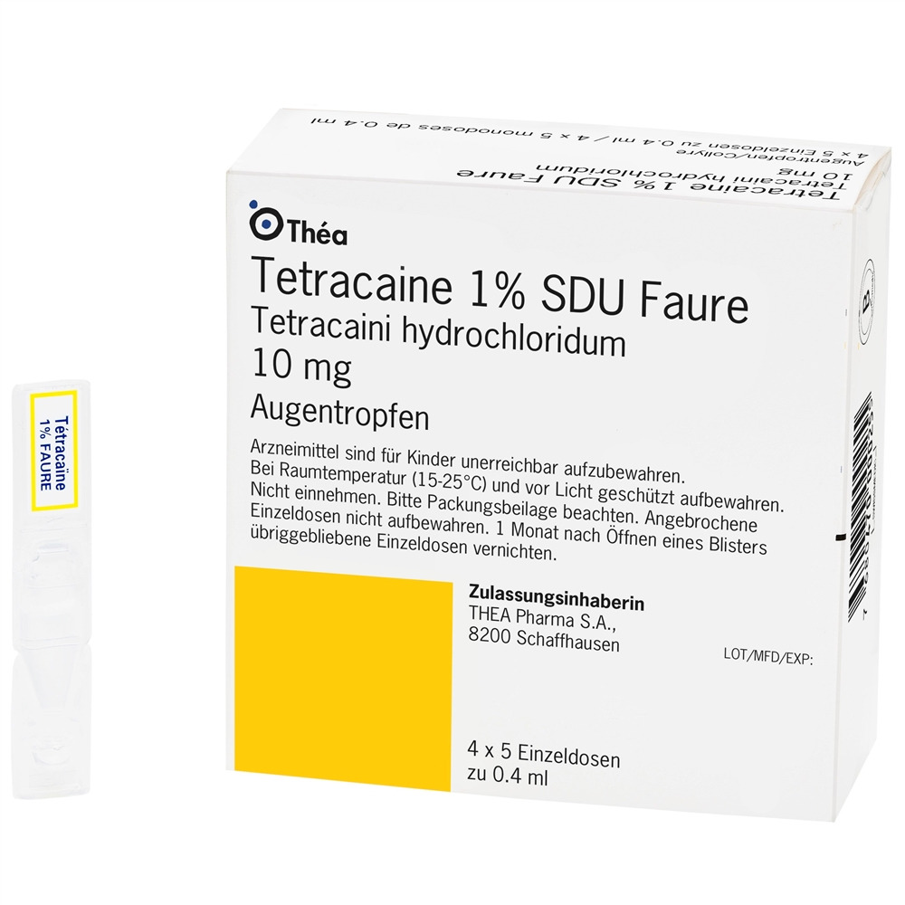 TETRACAINE SDU Faure 1 % 20 monodos 0.4 ml