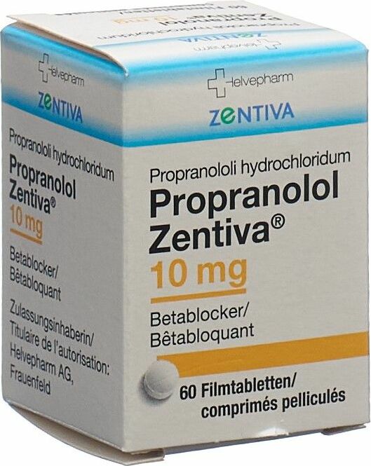 PROPRANOLOL Zentiva cpr pell 10 mg bte 60 pce