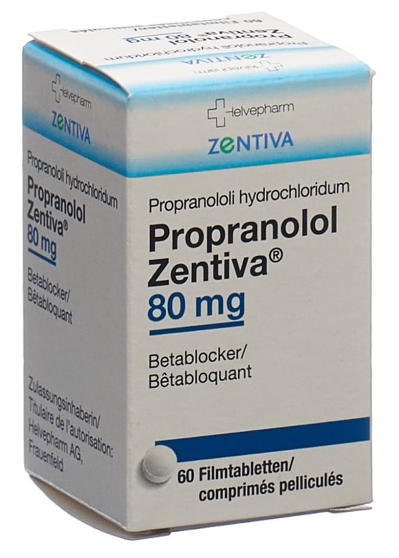 PROPRANOLOL Zentiva cpr pell 80 mg bte 180 pce