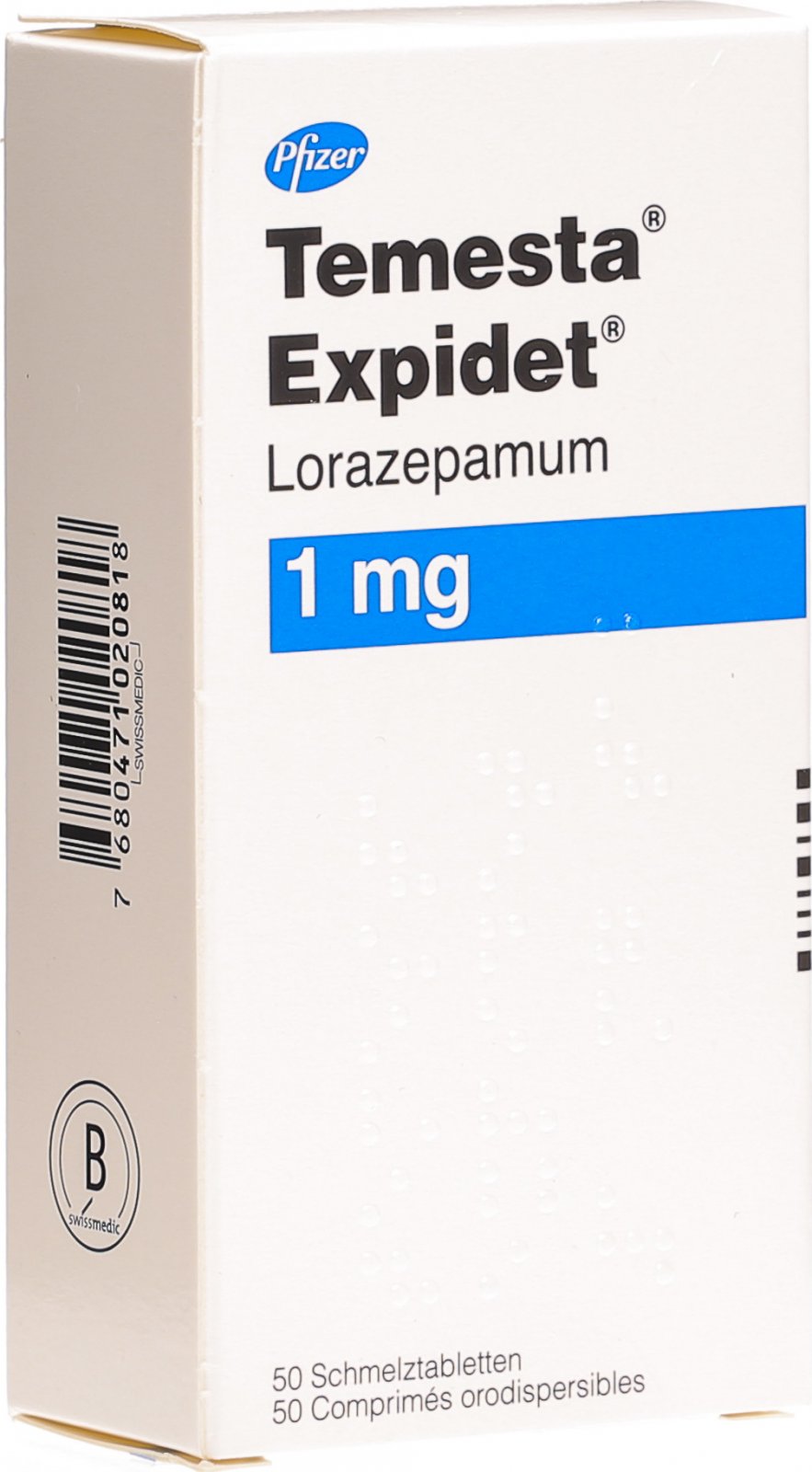TEMESTA Expidet cpr orodisp 1 mg 50 pce