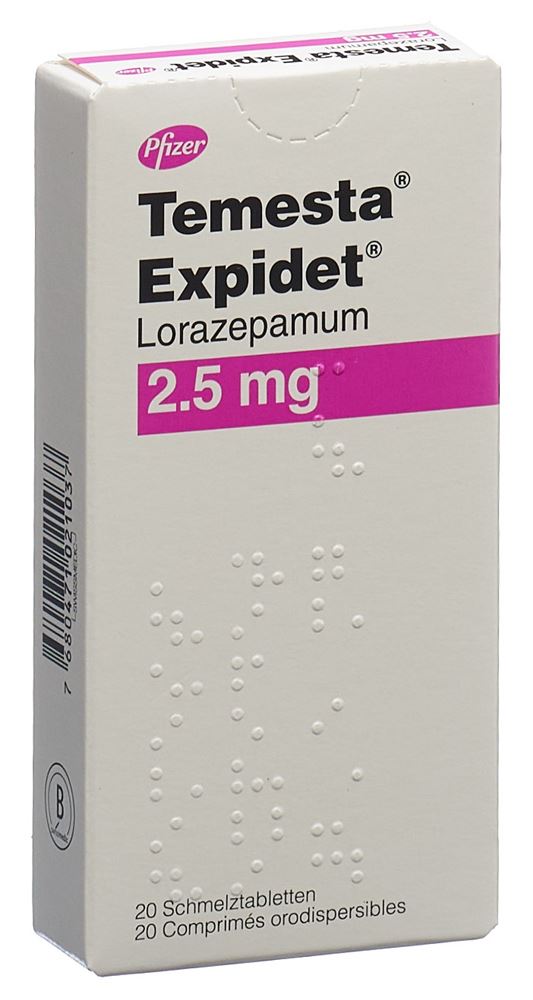 TEMESTA Expidet cpr orodisp 2.5 mg 20 pce