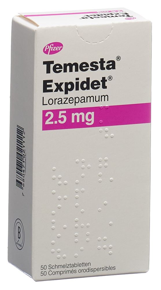 TEMESTA Expidet cpr orodisp 2.5 mg 50 pce