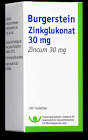 BURGERSTEIN Gluconate de zinc cpr 30 mg 100 pce