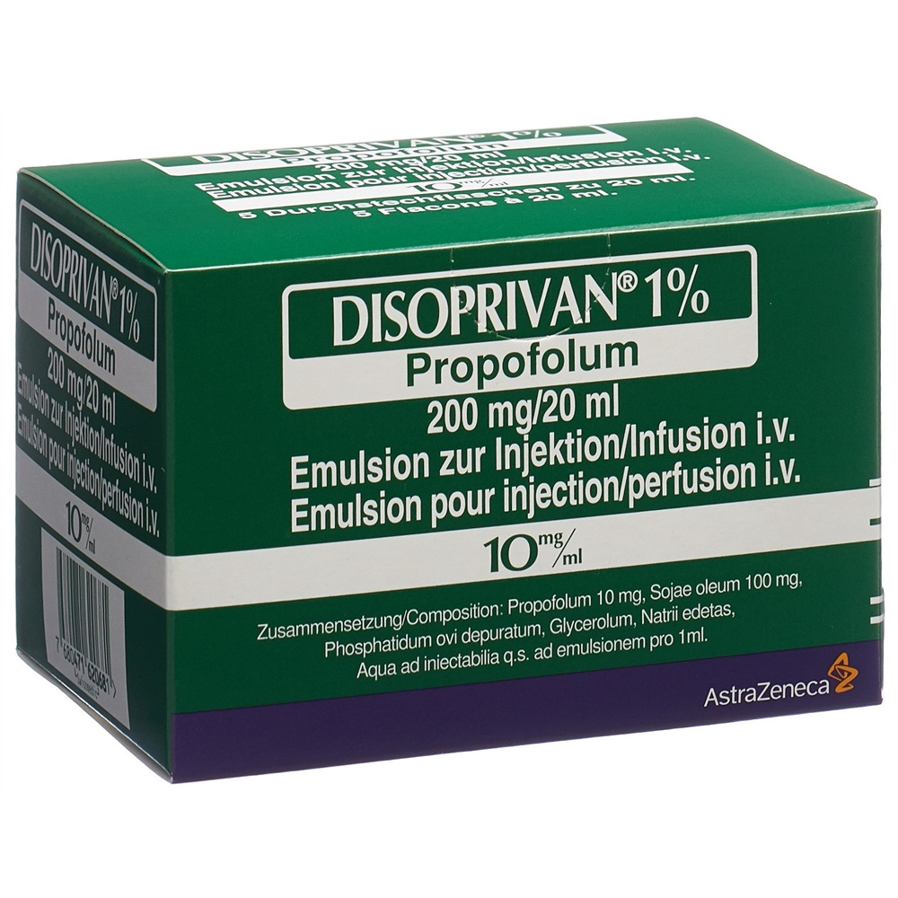 DISOPRIVAN 1% 200 mg/20ml 5 flac 20 ml
