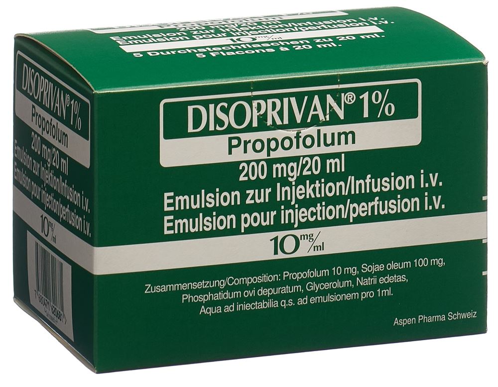 Disoprivan 10 mg/ml, Emulsion zur Injektion/Infusion