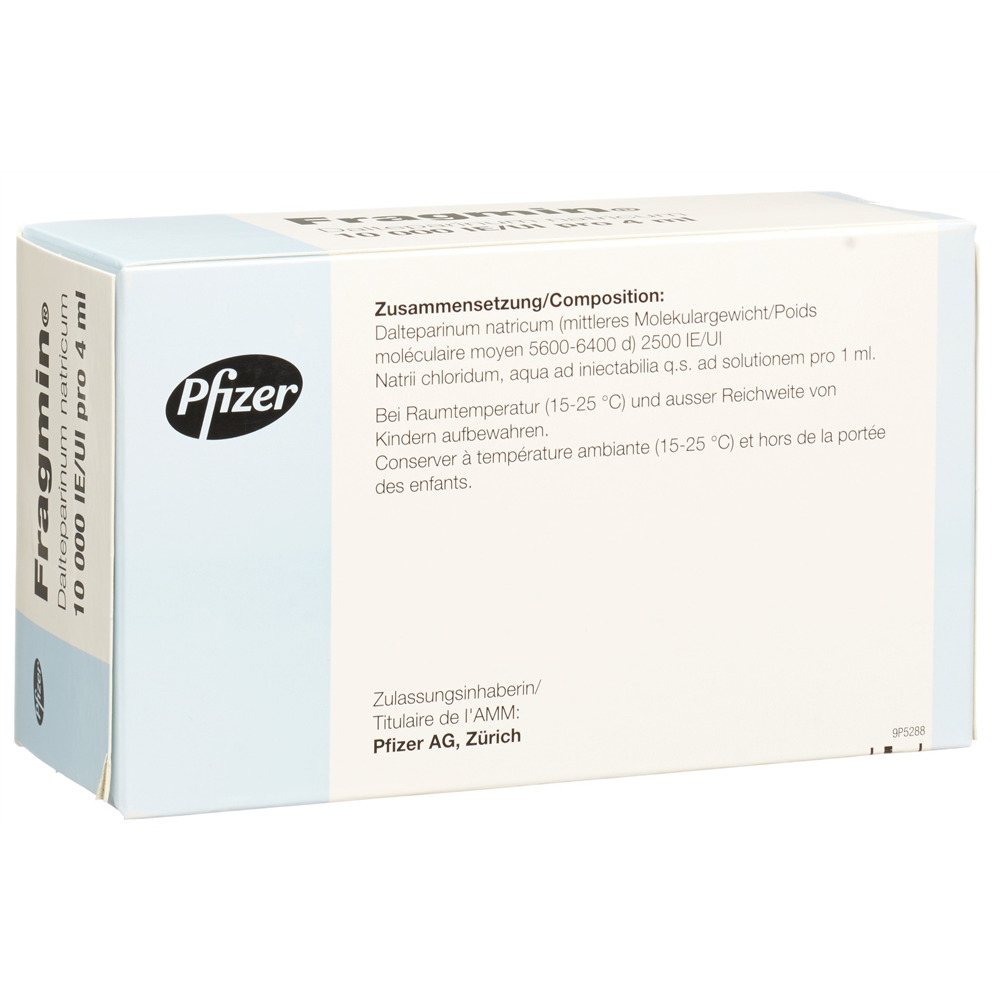FRAGMIN sol inj 10000 UI/4ml 10 flac 4 ml