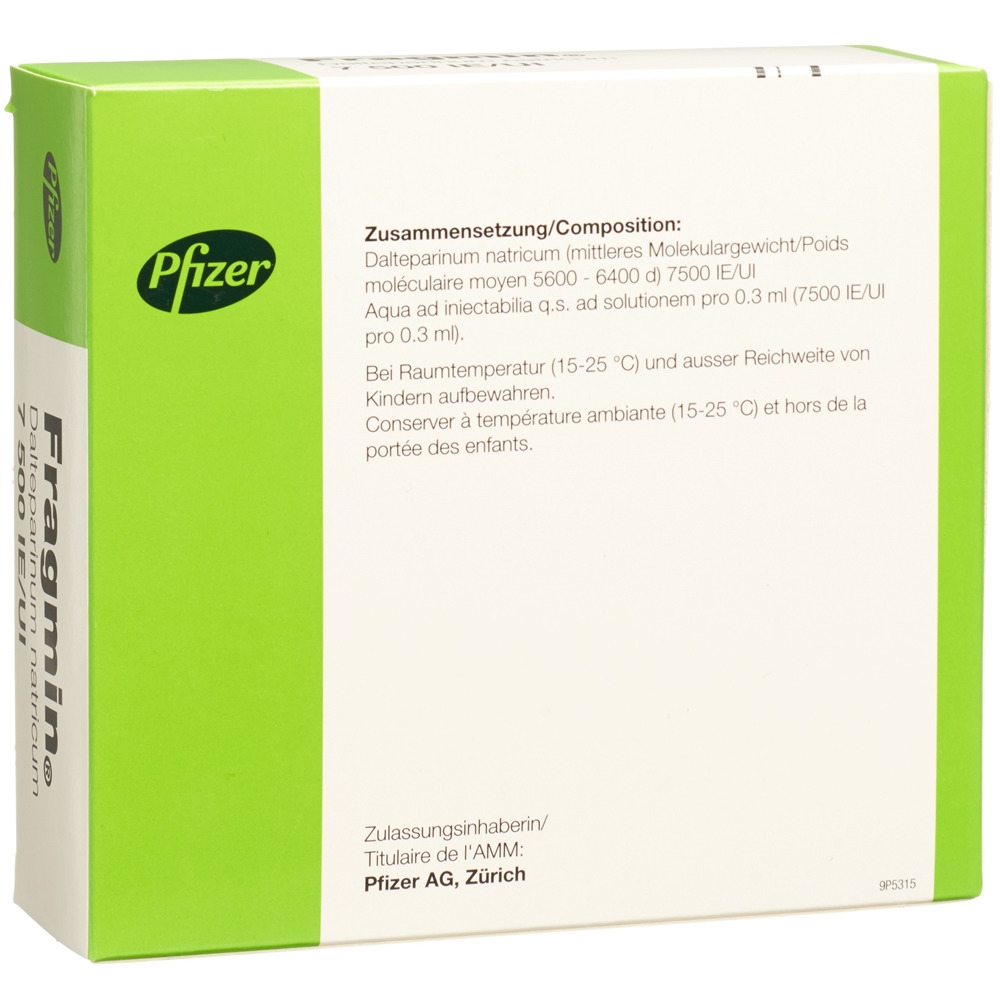 Fragmin 7'500 I.E./0,3 mL, Injektionslösung