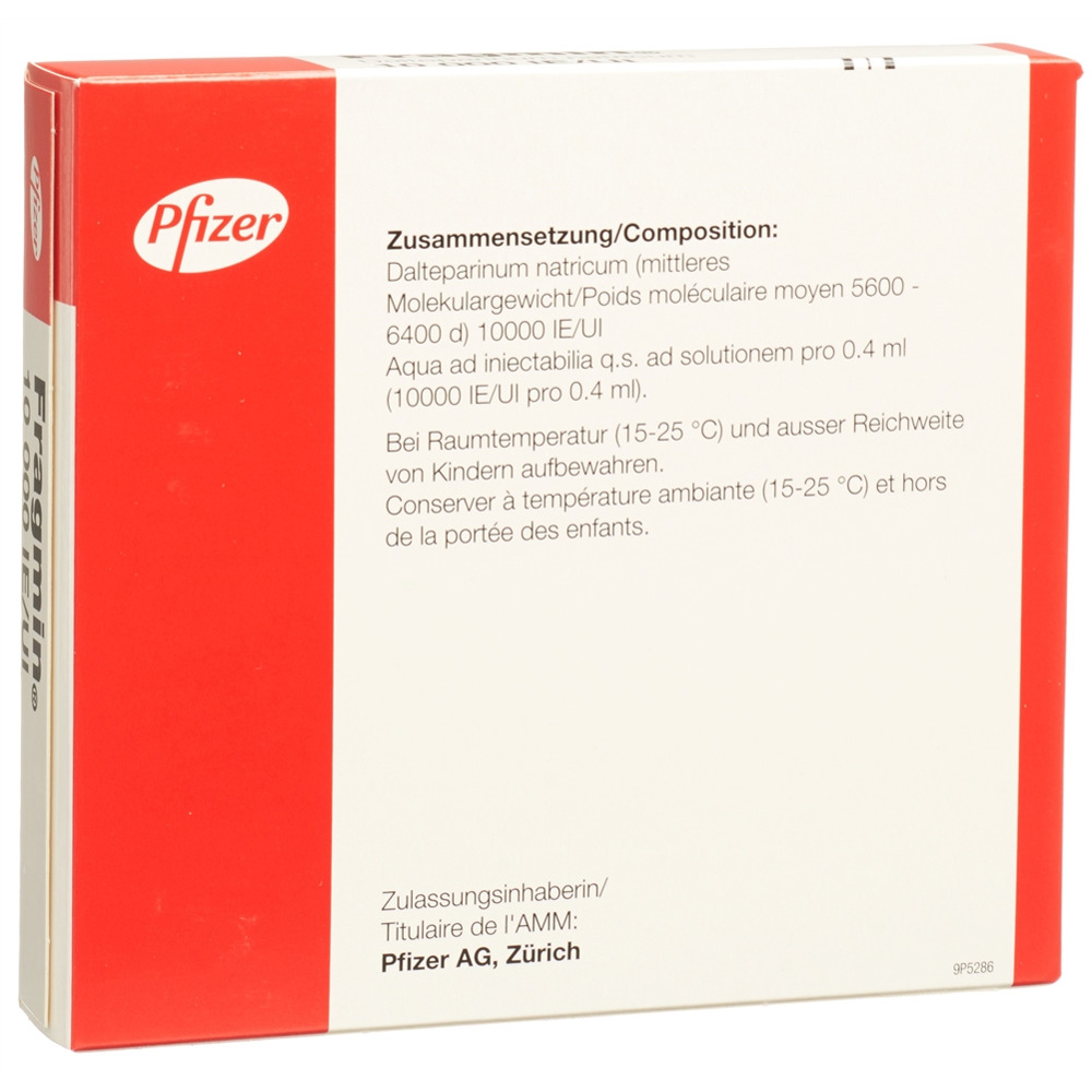 FRAGMIN sol inj 10000 UI/0.4ml 5 ser pré 0.4 ml