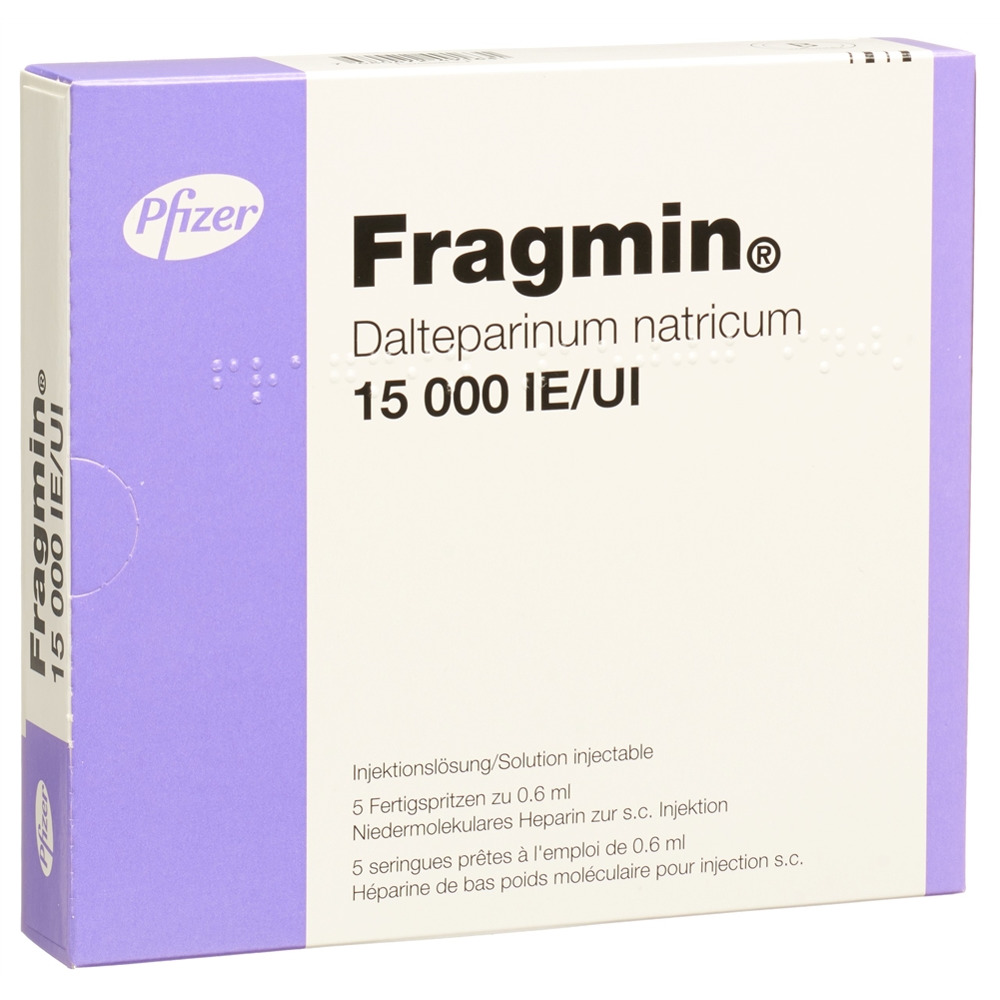 FRAGMIN sol inj 15000 UI/0.6ml 5 ser pré 0.6 ml