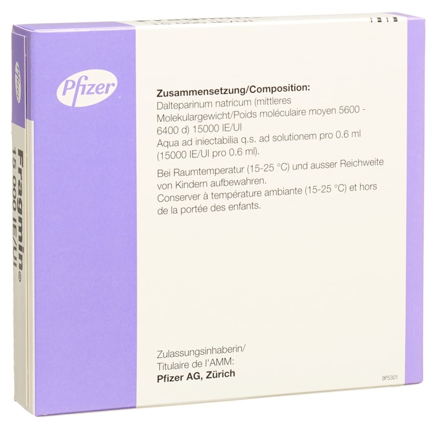 FRAGMIN sol inj 15000 UI/0.6ml 5 ser pré 0.6 ml