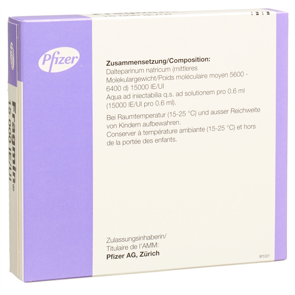Fragmin 15'000 I.E./0,6 mL, Injektionslösung