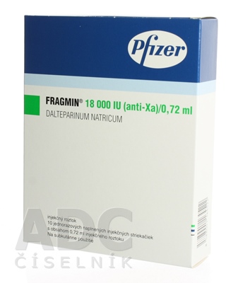 FRAGMIN sol inj 18000 UI/0.72ml 5 ser pré 0.72 ml