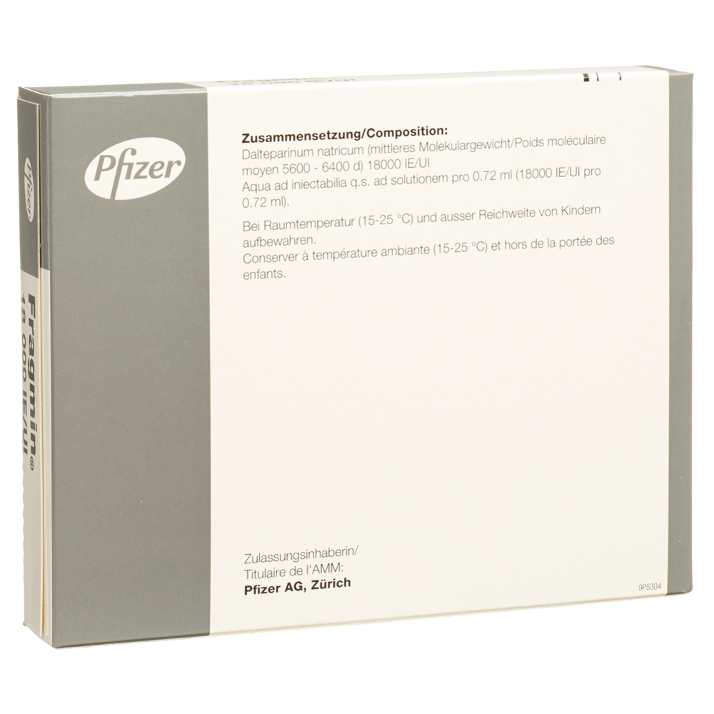 FRAGMIN sol inj 18000 UI/0.72ml 5 ser pré 0.72 ml