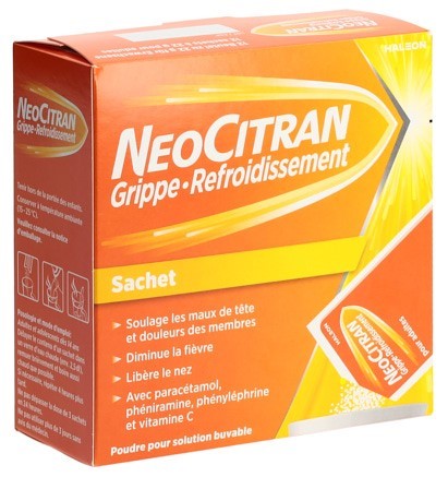 NEOCITRAN Grippe refroid pdr adult sach 12 pce