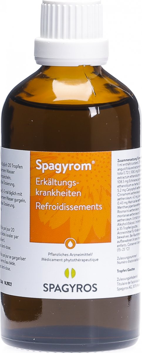 SPAGYROM Refroidissements gouttes fl 100 ml