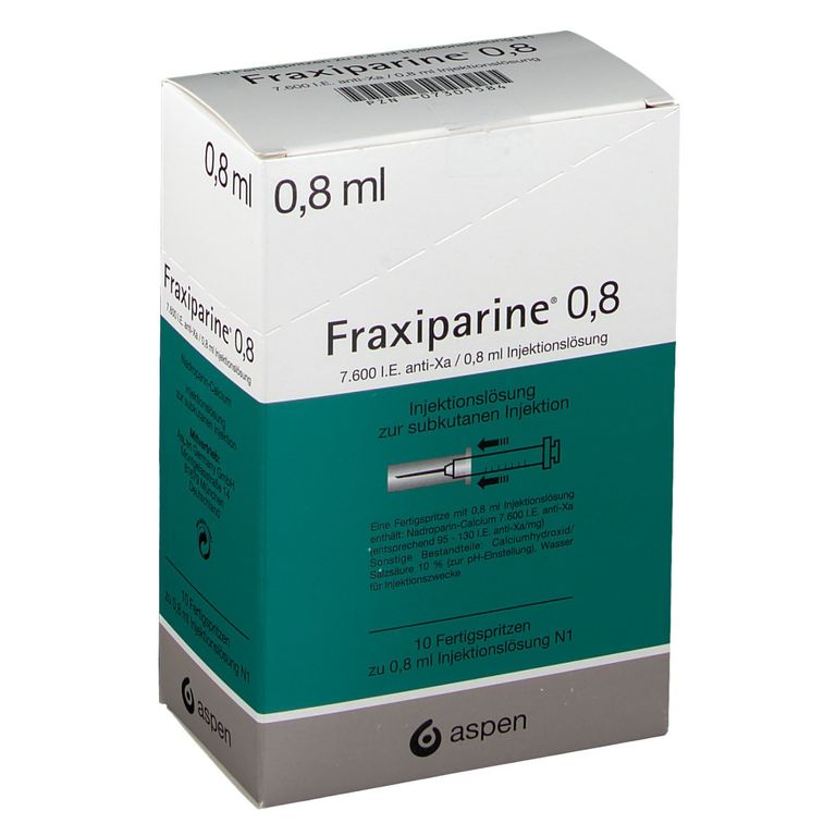 FRAXIPARINE 0.8 ml sol inj 10 ser pré 0.8 ml