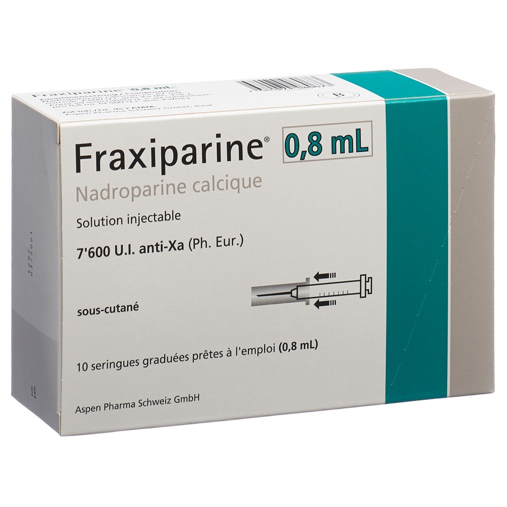 FRAXIPARINE 0.8 ml sol inj 10 ser pré 0.8 ml