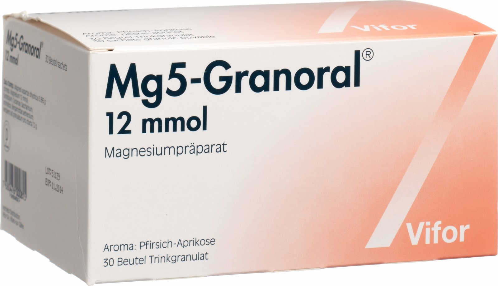 MG5-GRANORAL gran 12 mmol pêche-abric sach 10 pce